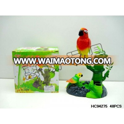 Animated sound control singing bird talking parrot animal toy