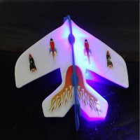 Hot Sale Foam Hand Outdoor Anti Falling Off Custom Force Control Eco-friendly Epp Led Light Air Plane Model Flying Toys For Kids