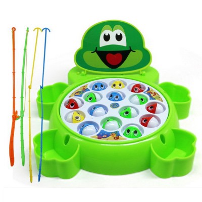 parent-child interaction puzzle game magnetic fishing toys cute tortoise battery operated rotating plate kids toy magnet fishing