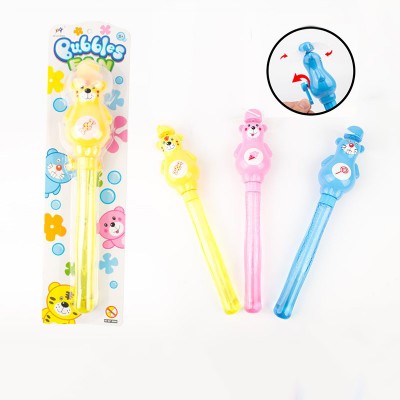 2 in 1 manual hand fan and bubble stick kids cartoon bubble soap blowing wand toy plastic bubble fan for wholesale