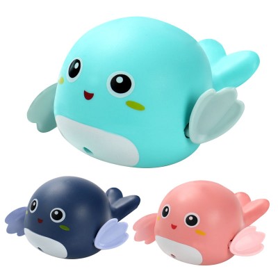 Bathroom classic clockwork animal toys baby bathtub interactive wind up swimming lovely dolphin floating bath toys for toddlers