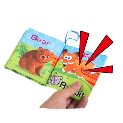 infant toddler animal cognition fabric learning book early educational baby soft cloth book for cheap wholesale