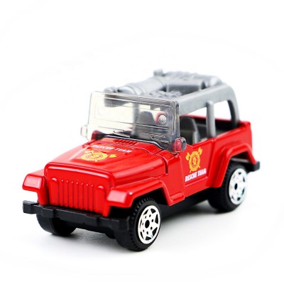 realistic 1:64 red fire rescue metal truck model children die cast vehicle toys small alloy fire truck toys for boys