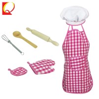 Custom Design Kitchen Cooking Baking toy Set Kids Apron Chef Hat