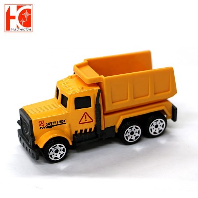 Children 1:64 de cast dumper truck toy pull back alloy engineering vehicle model metal construction toy truck with 6 wheels