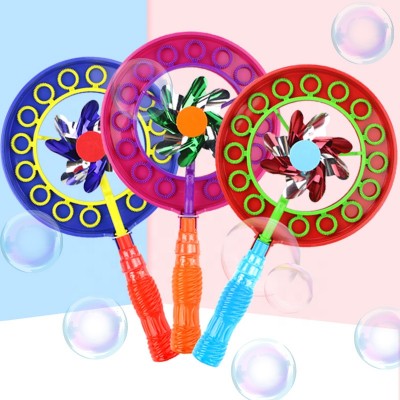 2 in 1 windmill bubble stick children summer outdoor entertainment bubble blower magic soap water bubble toy wand