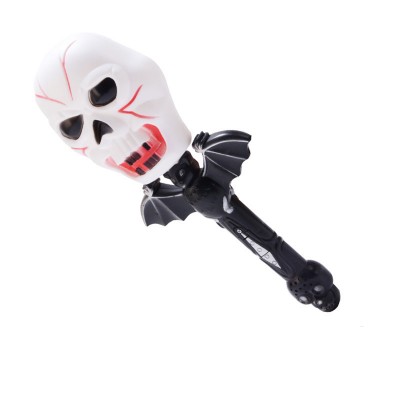 halloween hot sale kids bat handle head light wand toy stick with music