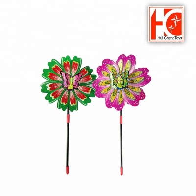 wholesale price pinwheel flower shape plastic windmill toy for kids