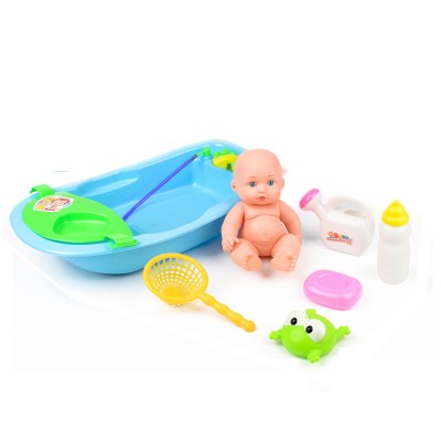 parent-child interactive realistic bathtub bathing role play set kindergarten kids pretend play toys with newborn doll