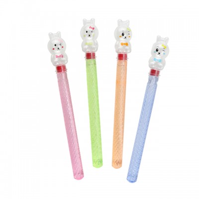 summer outdoor bubble stick set rabbit design easter party play transparent bubble tube plastic bubble blower toys for kids