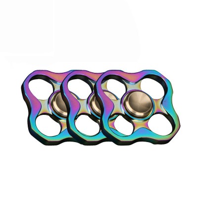 popular unique shape funny metal finger spinning top release stress toys