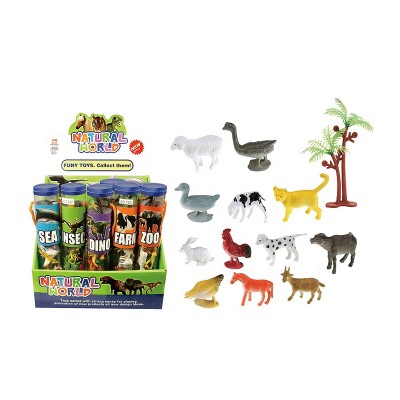 intelligent animal model collection early learning cognitive toys 13pcs cute realistic plastic farm animal set toy for kids