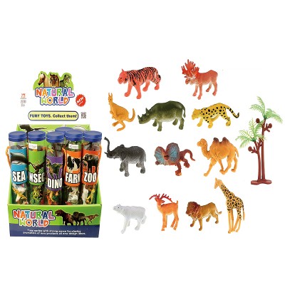 figure collection 2.5 inch vivid wild animals 3D realistic pvc forest jungle animals toys toddler learning zoo animal set toy