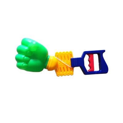 promotional funny plastic prank toys telescopic ejection boxer robot hand toy for kids